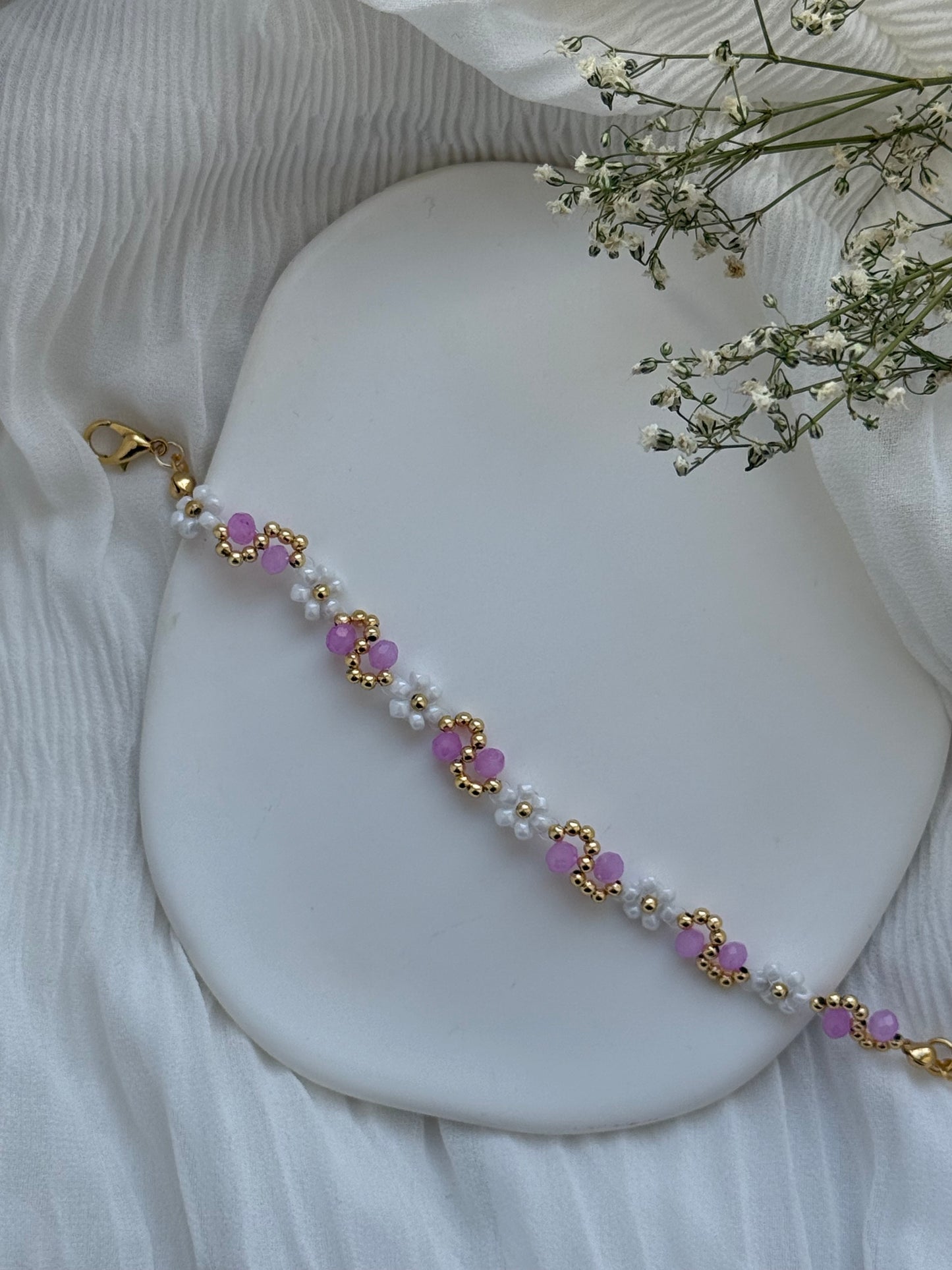 Perlenarmband Pinky Flower - 2134