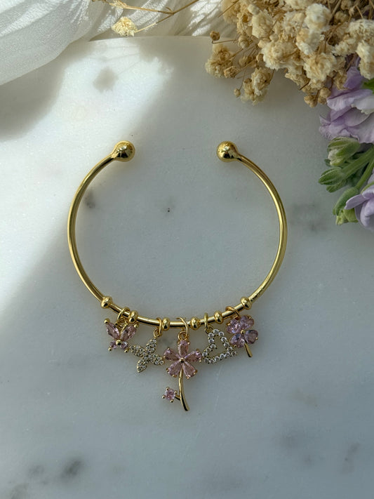 Charms Armband Rosa - 2207