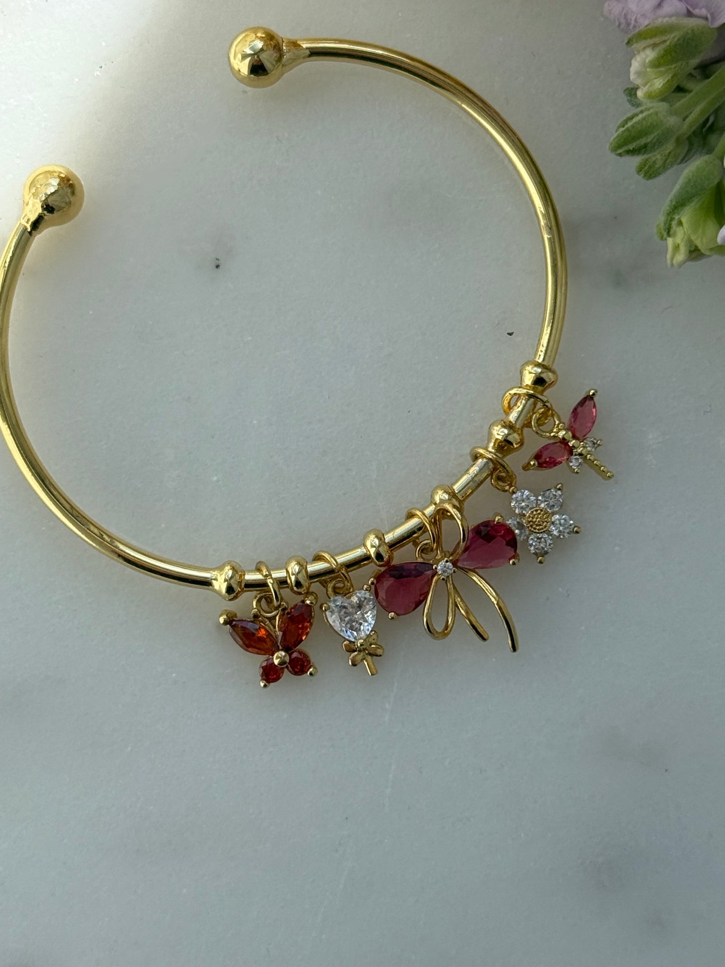 Charms Armband Rot - 2203