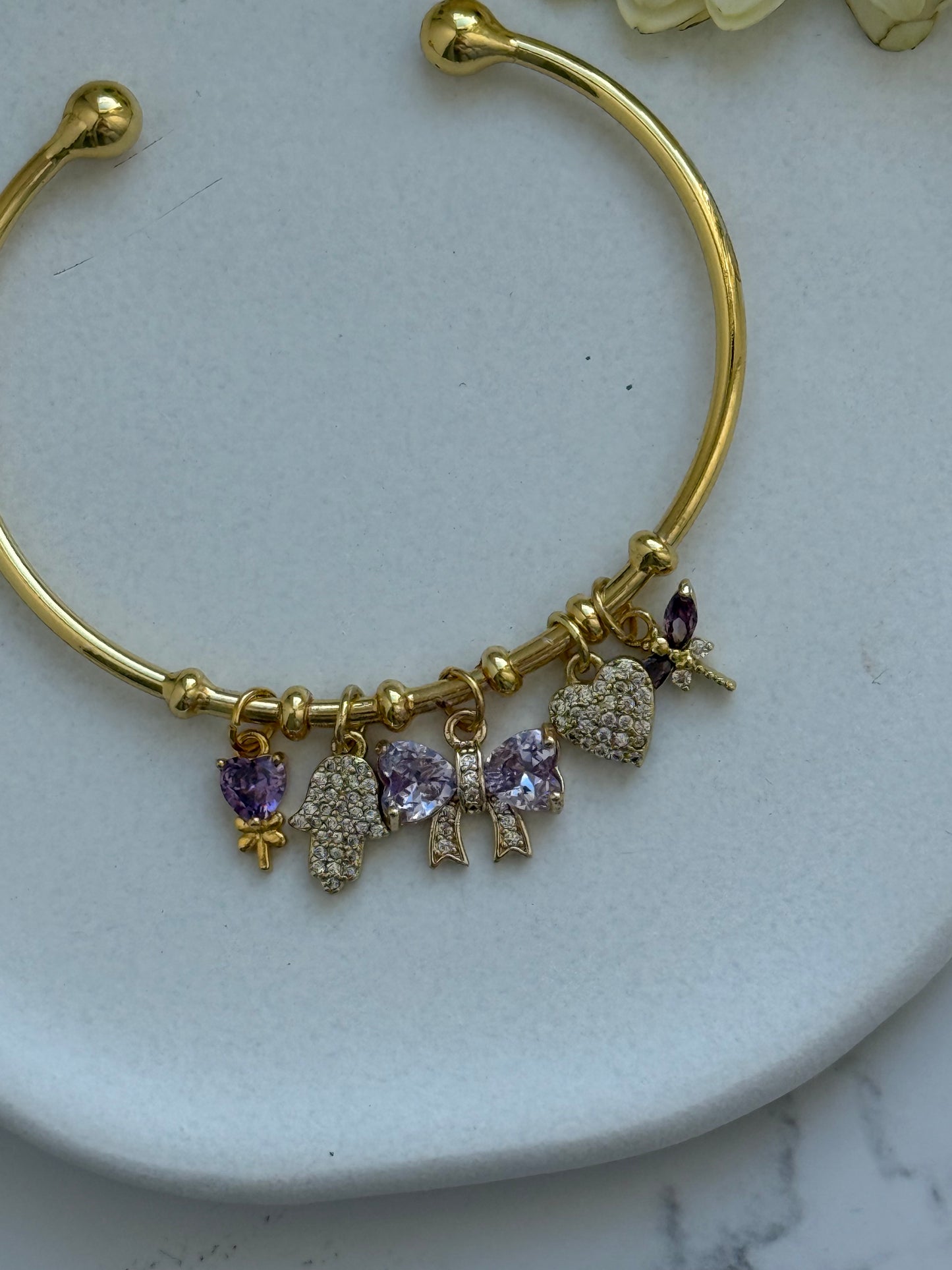 Charms Armband Lila - 2068