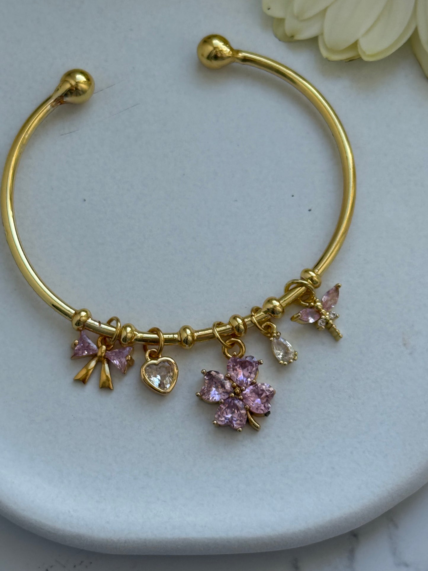 Charms Armband Rosa - 2066