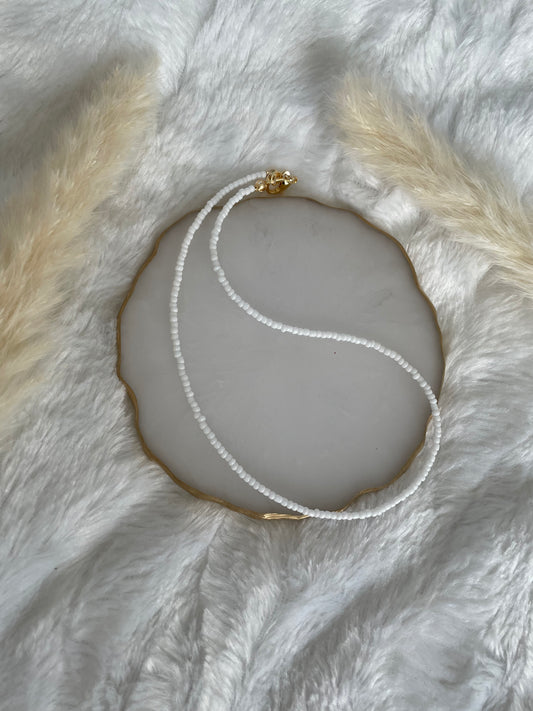 Perlenkette chocker weiß - 10212