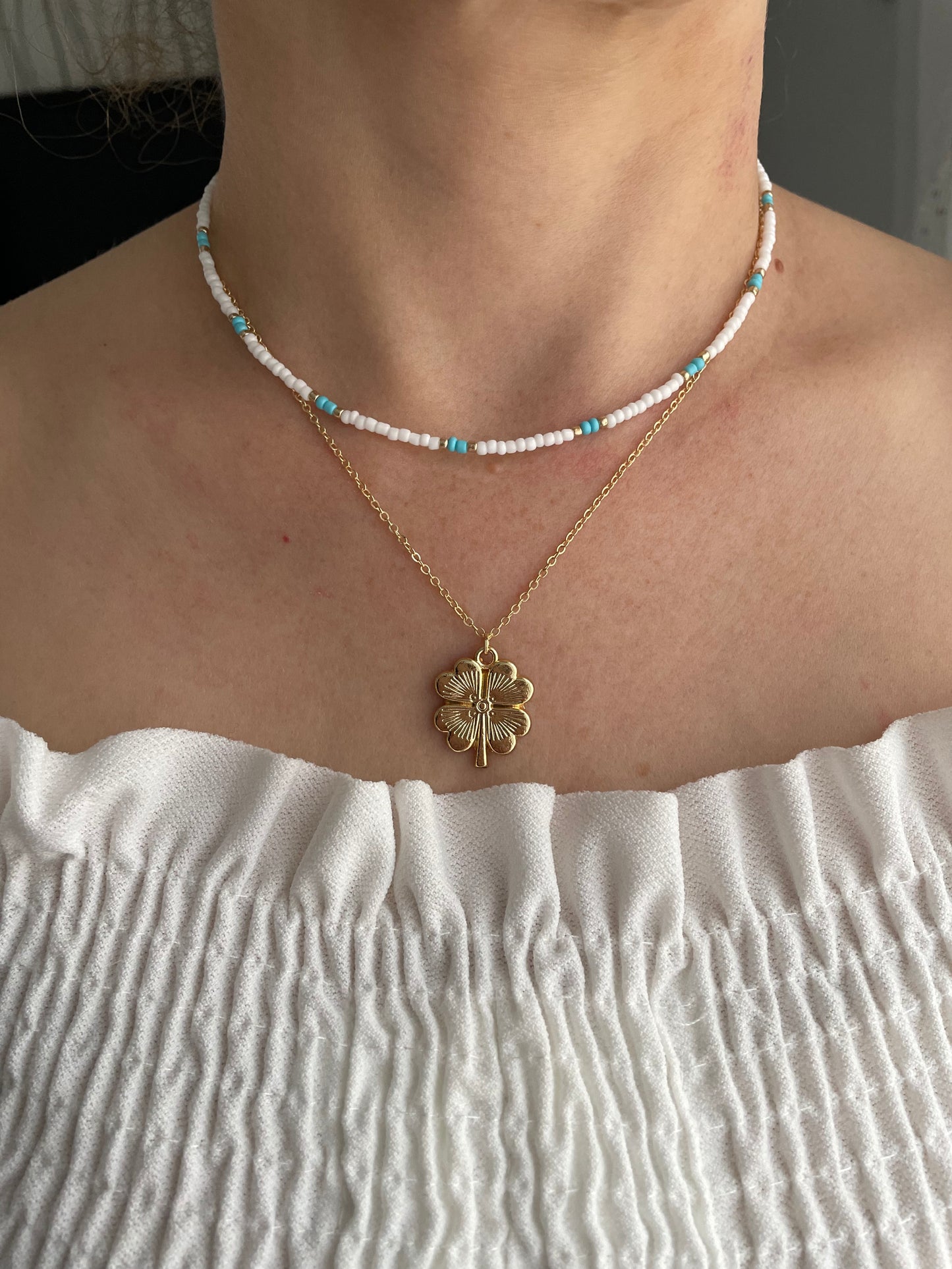 Perlenkette chocker bunt - 10217